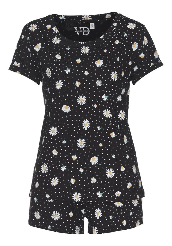 VIVANCE VIVANCE Пижама 'Dreams'  черно / бяло