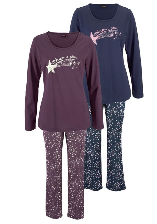 VIVANCE VIVANCE Пижама 'Dreams'  морскосиньо / боровинка