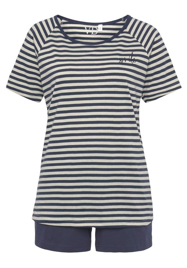 VIVANCE VIVANCE Пижама 'Dreams'  морскосиньо / бял памук