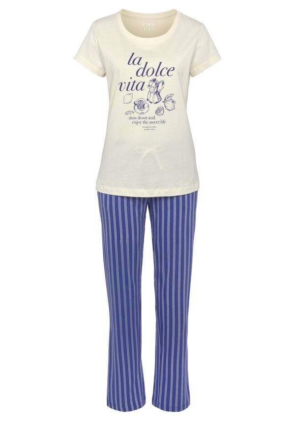 VIVANCE VIVANCE Пижама 'Dreams'  синьо / бяло