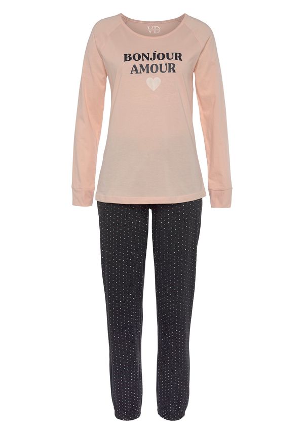 VIVANCE VIVANCE Пижама 'Dreams'  светлорозово / черно