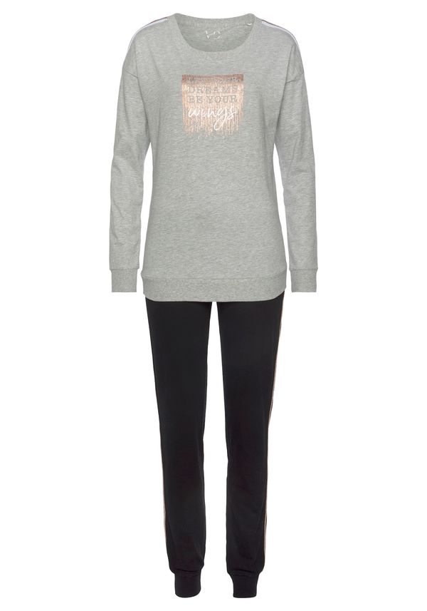 VIVANCE VIVANCE Пижама 'Dreams'  злато / сиво / черно