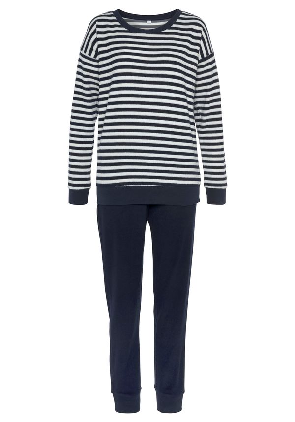 VIVANCE VIVANCE Пижама  нейви синьо / бяло