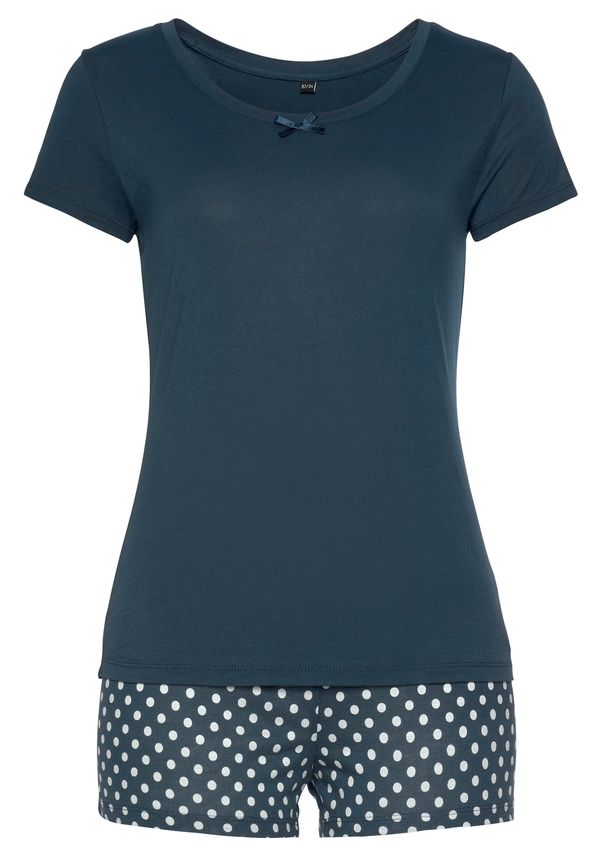 VIVANCE VIVANCE Пижама  нейви синьо / опушено синьо / бяло