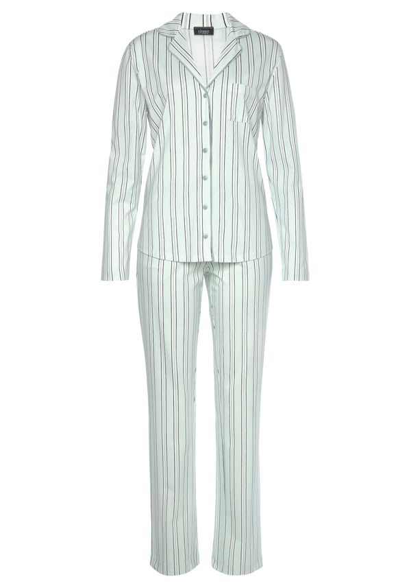 VIVANCE VIVANCE Пижама  нощно синьо / нефритено зелено / бяло