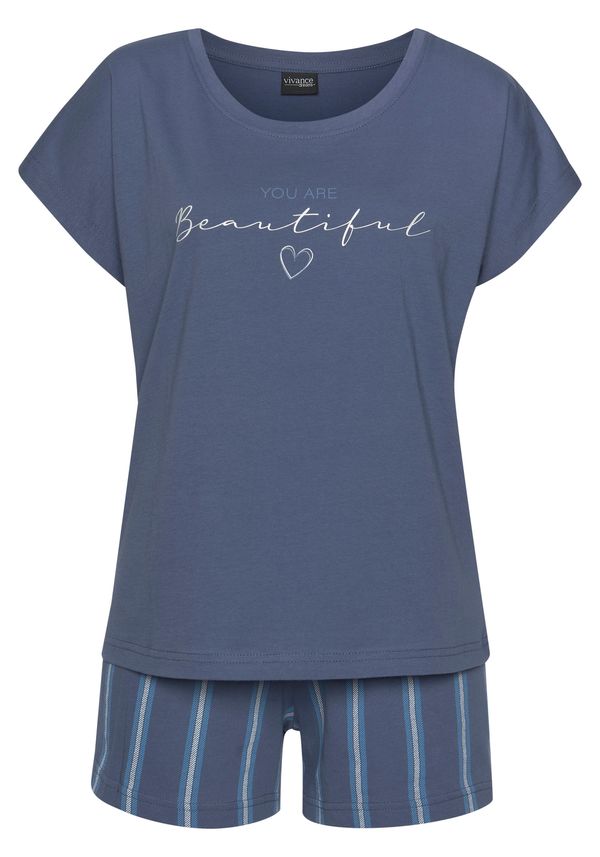 VIVANCE VIVANCE Пижама  синьо / бяло