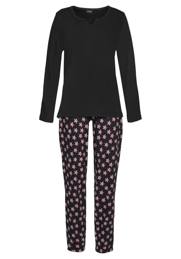 VIVANCE VIVANCE Пижама  светлорозово / бордо / черно