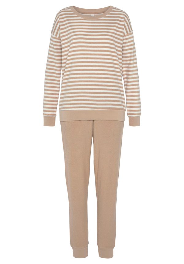 VIVANCE VIVANCE Пижама  телесен цвят / бяло