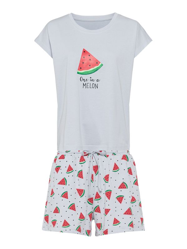 VIVANCE VIVANCE Пижама 'VD fruits'  сиво / червено