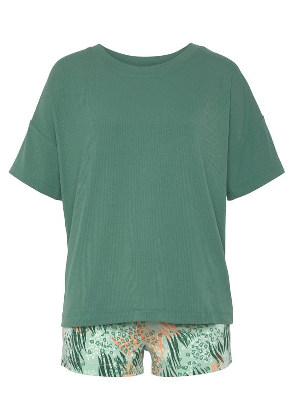 VIVANCE VIVANCE Пижама  зелен меланж / пъстро