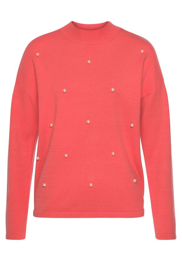 VIVANCE VIVANCE Пуловер  корал / перлено бяло