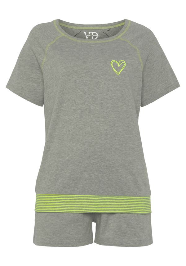 VIVANCE VIVANCE Шорти  сив меланж / лайм