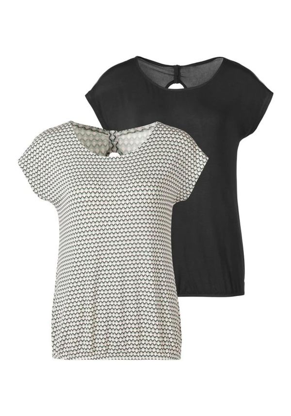 VIVANCE VIVANCE Тениска  черно / бяло