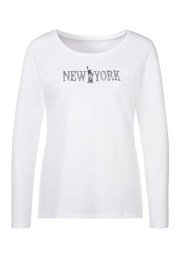 VIVANCE VIVANCE Тениска  черно / бяло