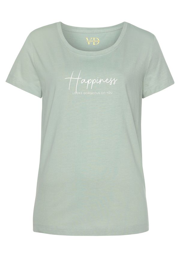 VIVANCE VIVANCE Тениска 'Dreams'  нефритено зелено / бяло