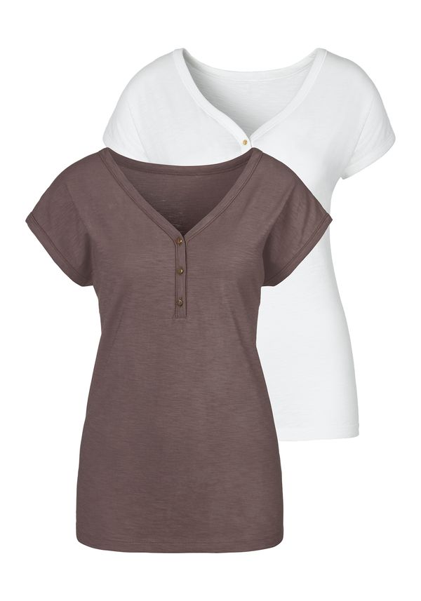 VIVANCE VIVANCE Тениска  мока / бяло