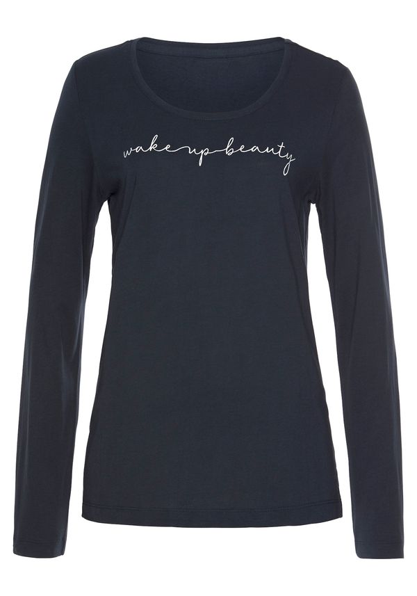 VIVANCE VIVANCE Тениска  нейви синьо / бяло