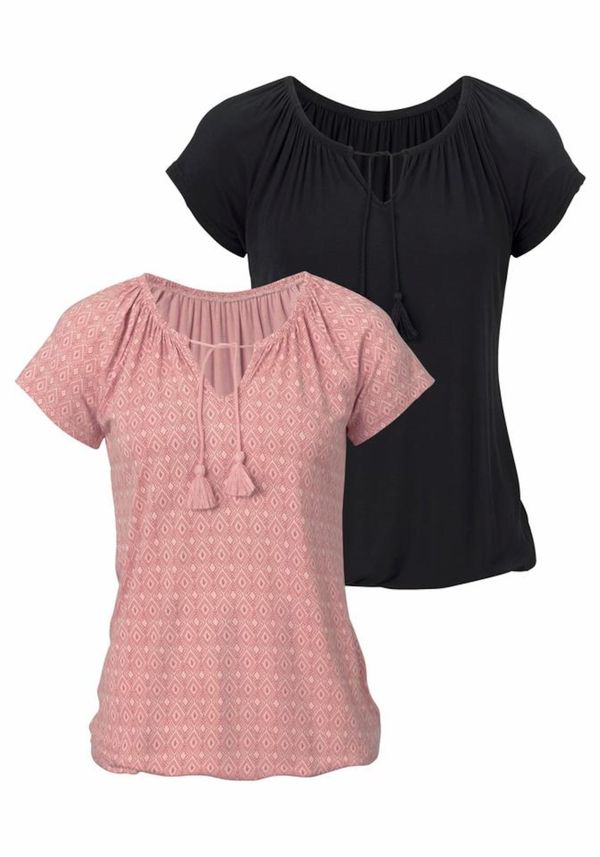 VIVANCE VIVANCE Тениска  пепел от рози / черно