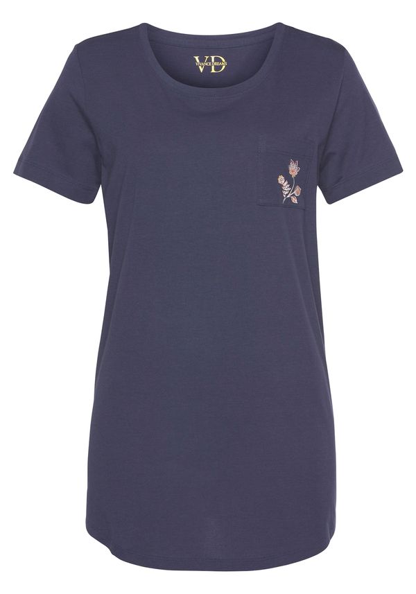 VIVANCE VIVANCE Тениска за спане  тъмносиньо / пъстро