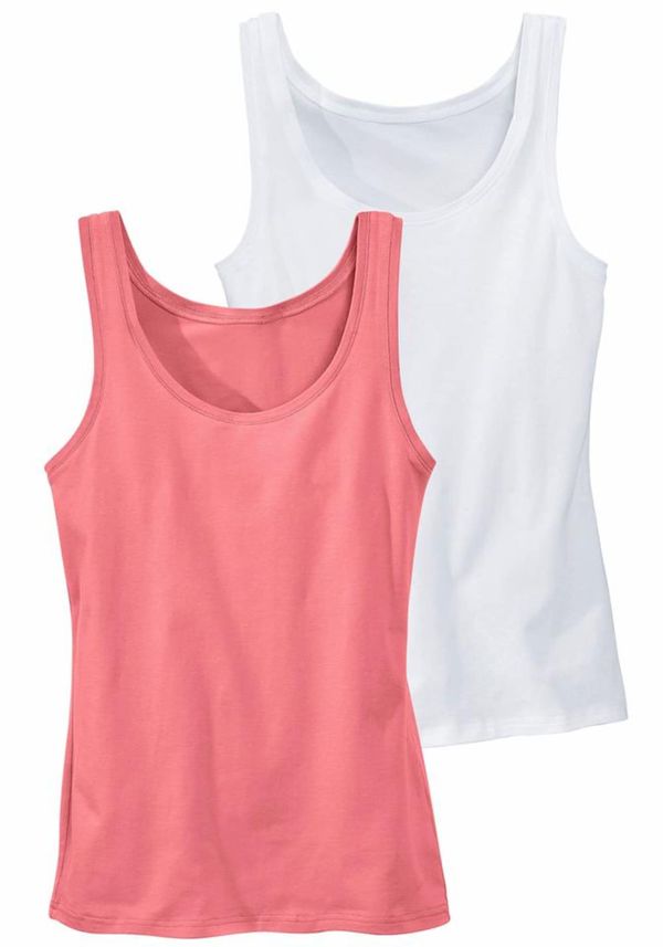 VIVANCE VIVANCE Топ  тъмнорозово / естествено бяло