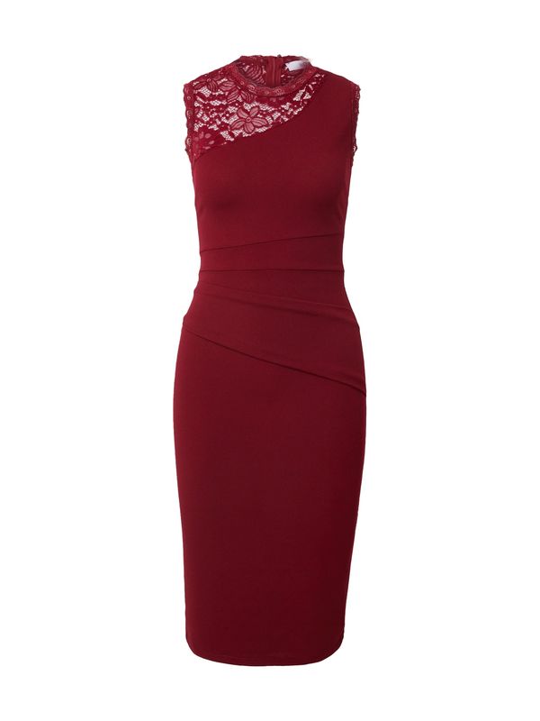 WAL G. WAL G. Рокля с права кройка 'FRANK'  винено червено