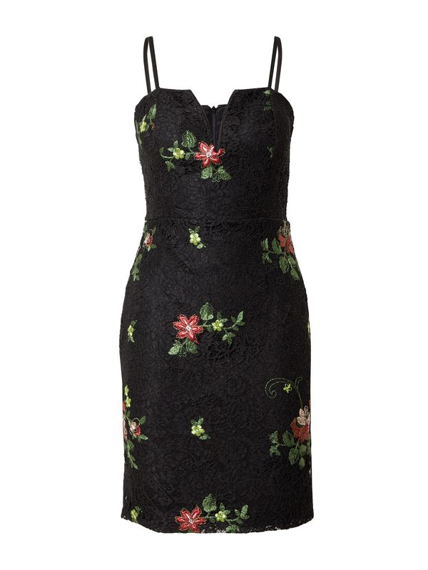 WAL G. WAL G. Рокля за коктейл 'SIMRAN'  зелено / червено / черно