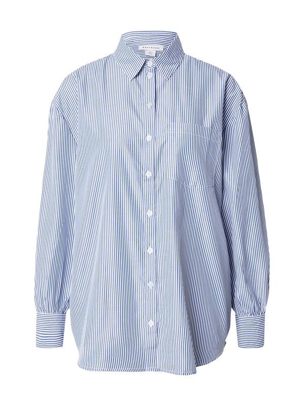 Warehouse Warehouse Блуза  морскосиньо / бяло