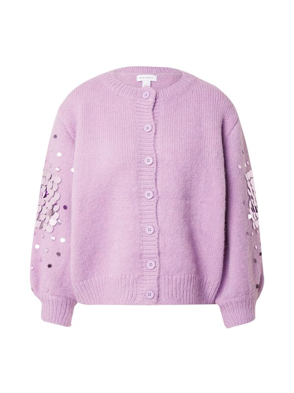 Warehouse Warehouse Плетена жилетка 'Sequin Detail Button Up Cardigan'  люляк
