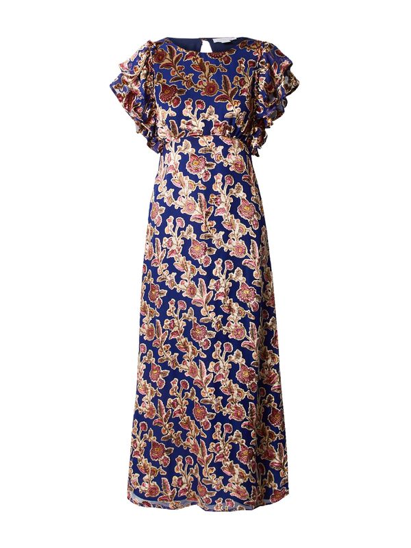 Warehouse Warehouse Рокля  бежово / тъмнобежово / синьо / розово