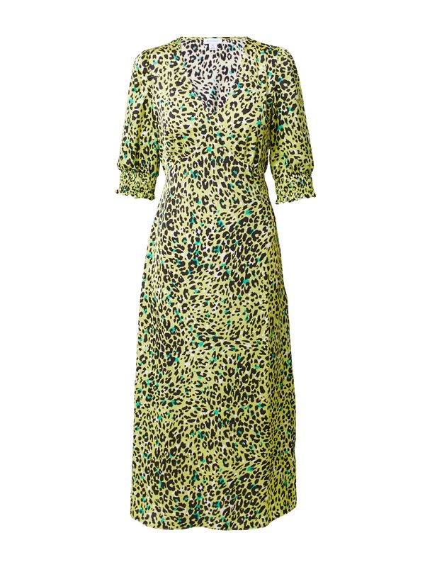 Warehouse Warehouse Рокля  лайм / нефритено зелено / черно / бяло