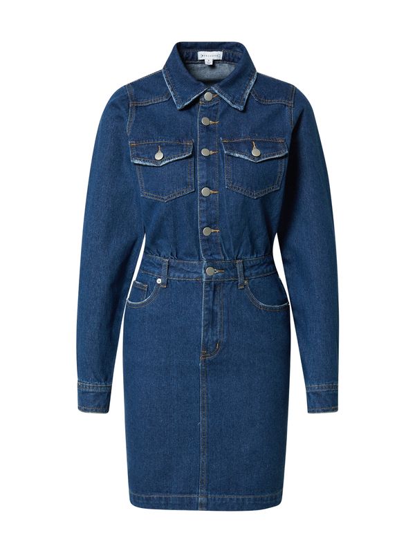 Warehouse Warehouse Рокля  син деним