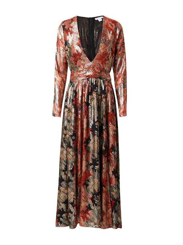 Warehouse Warehouse Вечерна рокля  злато / червено / черно