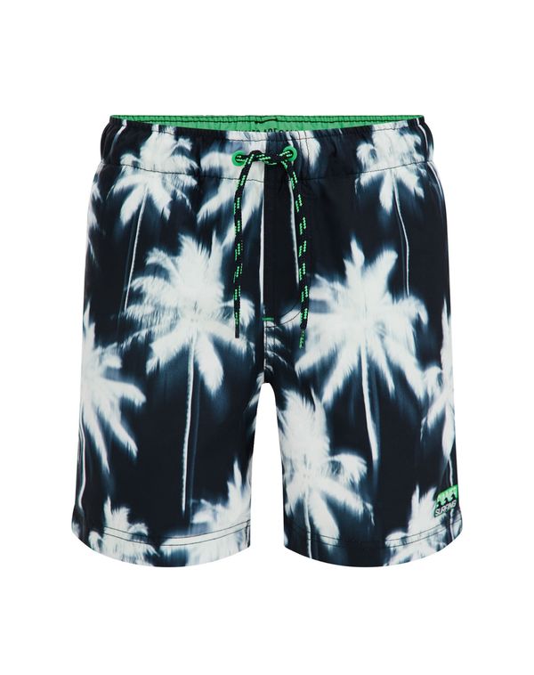 WE Fashion WE Fashion Бански гащета  зелено / черно / бяло