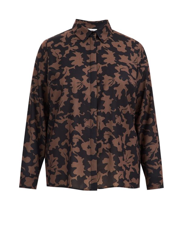 WE Fashion WE Fashion Блуза  тъмнокафяво / черно