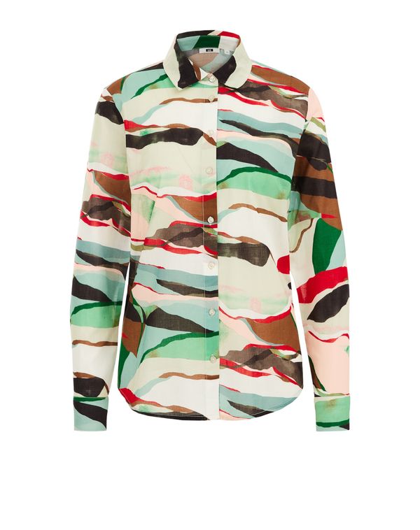 WE Fashion WE Fashion Блуза  зелено / мента / ръждиво червено / черно