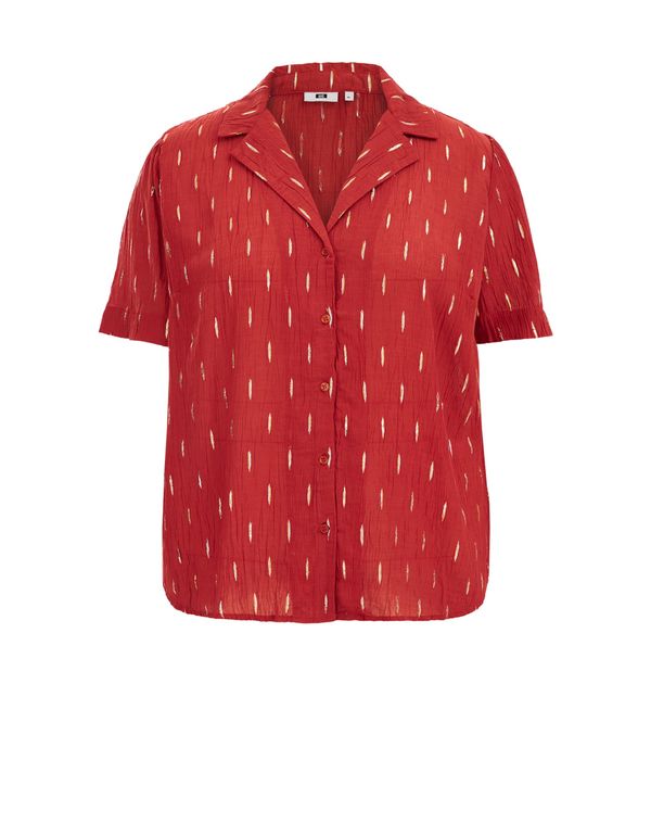 WE Fashion WE Fashion Блуза  жълто / огнено червено / бяло