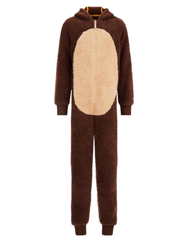 WE Fashion WE Fashion Комплект пижама  бежово / тъмнокафяво