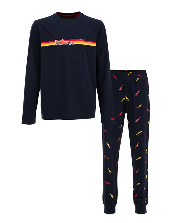 WE Fashion WE Fashion Комплект пижама  морскосиньо / жълто / червено / бяло