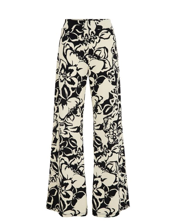 WE Fashion WE Fashion Панталон  бежово / черно