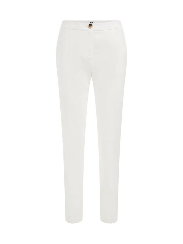 WE Fashion WE Fashion Панталон с ръб  бяло