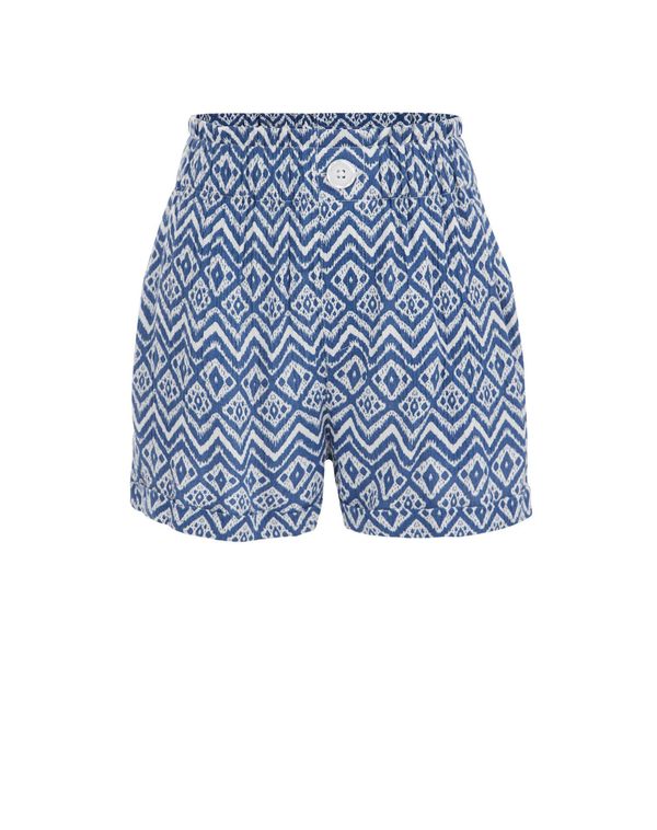 WE Fashion WE Fashion Панталон  сапфирено синьо / мръсно бяло