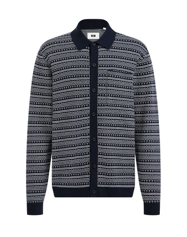 WE Fashion WE Fashion Плетена жилетка  тъмносиньо / бяло