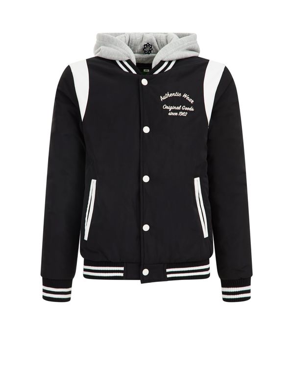 WE Fashion WE Fashion Преходно яке  сиво / черно / бяло