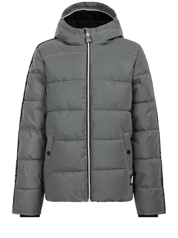 WE Fashion WE Fashion Преходно яке  сиво / черно / бяло