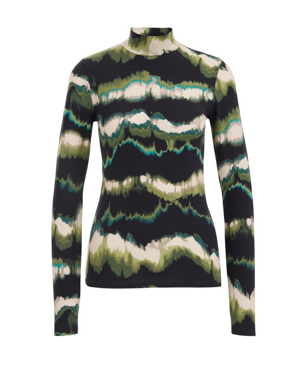 WE Fashion WE Fashion Пуловер  бежово / тюркоазен / зелено / черно