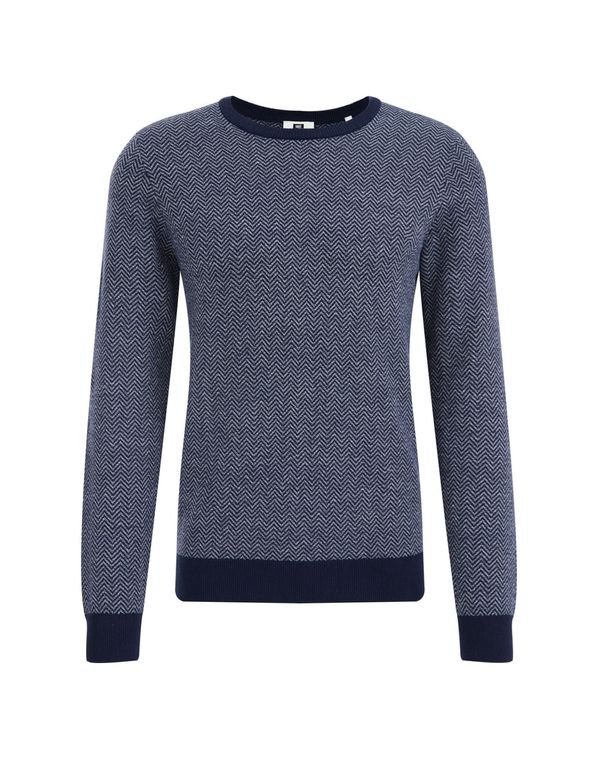 WE Fashion WE Fashion Пуловер  морскосиньо / бяло