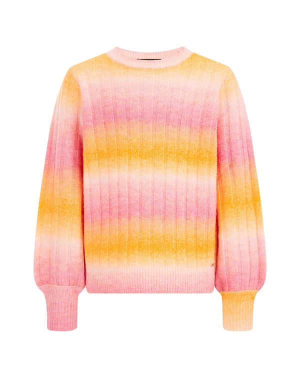 WE Fashion WE Fashion Пуловер  оранжево / корал / бяло