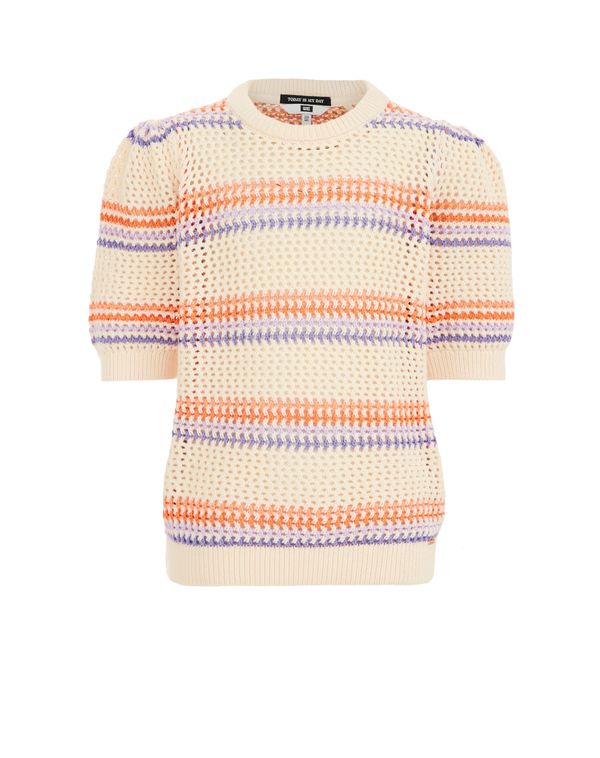 WE Fashion WE Fashion Пуловер  светлобежово / пъстро