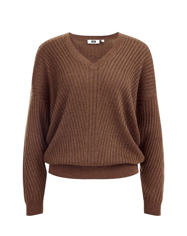 WE Fashion WE Fashion Пуловер  тъмнокафяво
