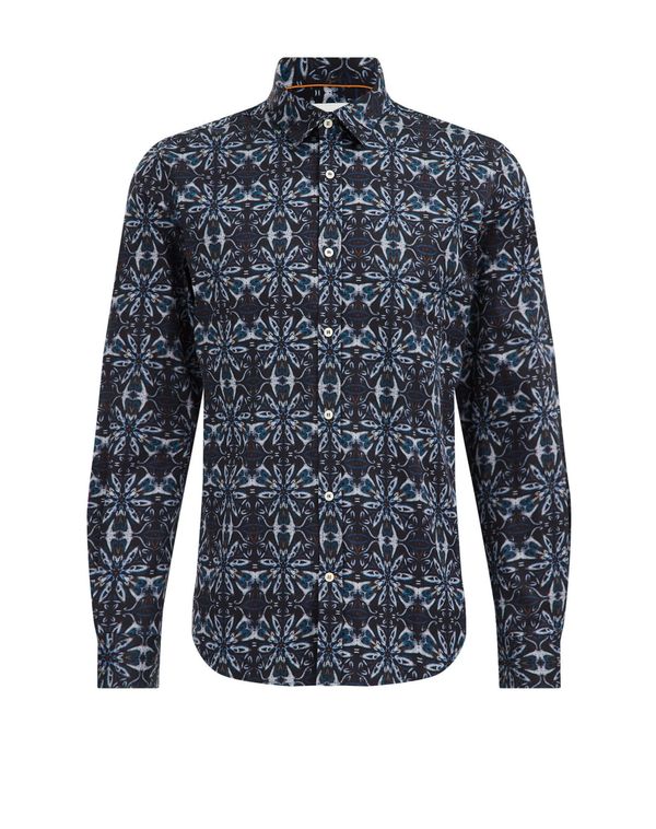 WE Fashion WE Fashion Риза  синьо меланж / черно